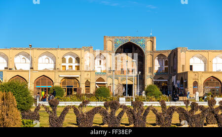 Portail Qeysarieh, entrée au Bazar-e Bozorg à Esfahan Banque D'Images