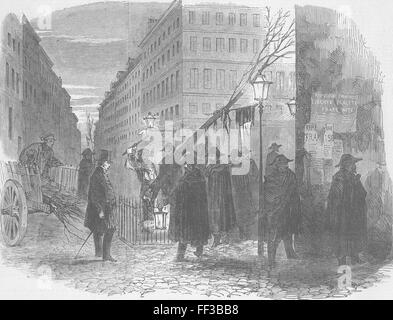 FRANCE Arbre de la liberté, coupés, Paris 1850. Illustrated London News Banque D'Images