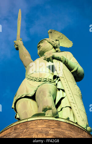 L'Europe, l'Allemagne, en Rhénanie du Nord-Westphalie, le monument Hermann près de Detmold-Hiddesen, forêt de Teutoburg [le monument commémore Banque D'Images
