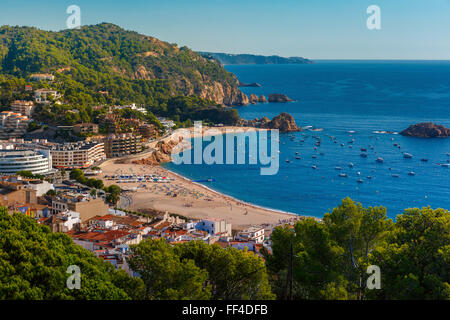 Tossa de Mar, sur la Costa Brava, Catalogne, Espagne Banque D'Images