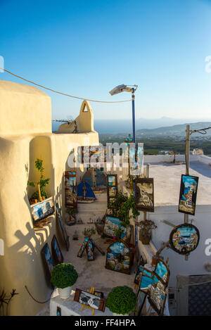 Souvenirs à vendre à Oia santorini Grèce Banque D'Images