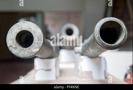 Armes à feu dans la collection du Musée National du Cambodge Banque D'Images