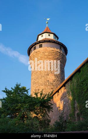 Sinwellturm tower, Château de Nuremberg, Nuremberg, Middle Franconia, Franconia, Bavaria, Germany Banque D'Images