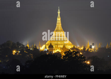 Paya Shwedagon, le saint pèlerinage de Yangon, Myanmar Banque D'Images