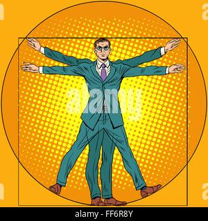 Businessman homme de Vitruve Illustration de Vecteur