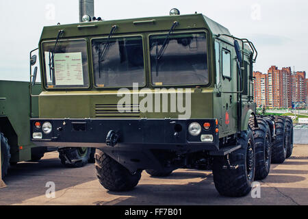 5e exposition militaire biélorusse MILEX 2009 - mai 2009. Châssis du chariot MZKT 7930. Banque D'Images