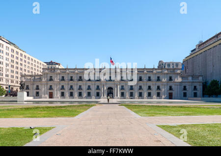 Le palais présidentiel à Santiago du Chili. Aussi appelée La Moneda. Banque D'Images