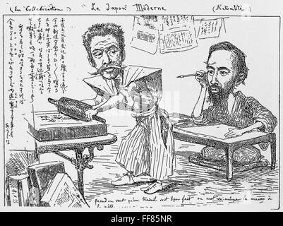 Caricature de Georges Ferdinand Bigot (1860-1927) de la coopération. 1888. Banque D'Images