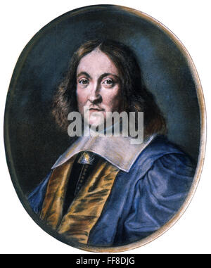 PIERRE de Fermat (1601-1665). /NFrench mathématicien. Ligne contemporaine la gravure. Banque D'Images