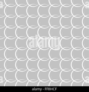 Gris transparent avec motif cercles interlcoking, bagues Illustration de Vecteur