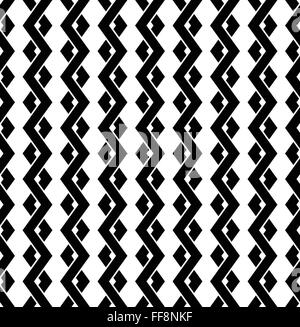 S'entremêlent, lignes tressées patter monochrome abstrait sans couture Illustration de Vecteur