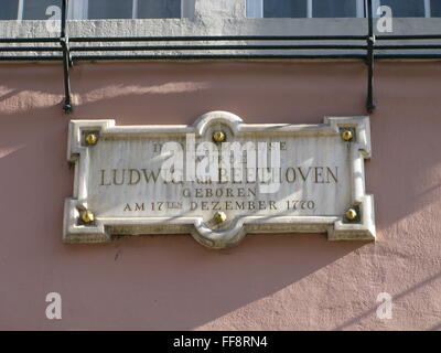 La maison de naissance de Ludwig van Beethoven à Bonn, Allemagne Banque D'Images