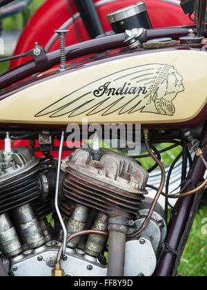 Vintage avant guerre Indian Scout 101 moto. American Classic motorcycle Banque D'Images