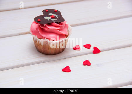 Cupcakes pour la Saint Valentin Banque D'Images