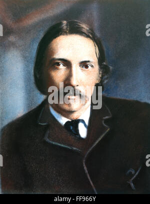 ROBERT LOUIS STEVENSON /n(1850-1894) : l'huile à une photographie, c1888. Banque D'Images