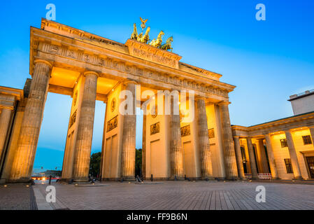 La porte de Brandebourg à Berlin, Allemagne. Banque D'Images