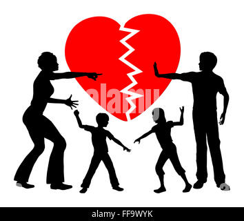 L'aliénation parentale Banque D'Images