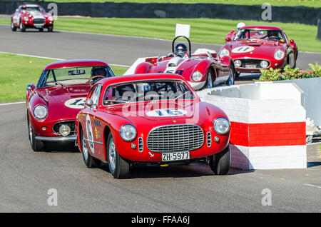 1952 Ferrari 225 Sport Berlinetta Tuboscca par Vignale au Goodwood Revival 2015 Banque D'Images