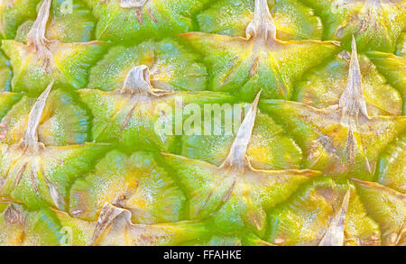 Close up image d'une peau d'ananas frais. Banque D'Images