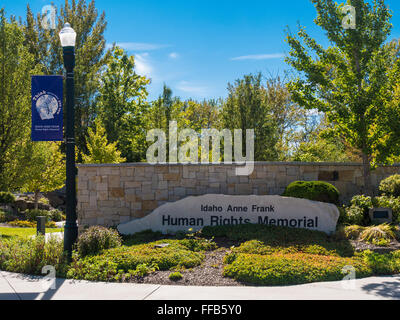 Idaho Anne Frank Human Rights Memorial, Boise, Idaho. Banque D'Images