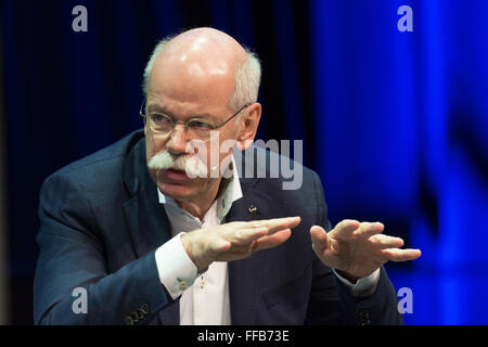 Bochum, Allemagne. 11 Février, 2016. Dieter Zetsche, PDG de Daimler AG, colloque, réunion des experts de l'automobile, Bochum, Allemagne, 11.02.2016. Credit : Juergen Schwarz/Alamy Live News Banque D'Images