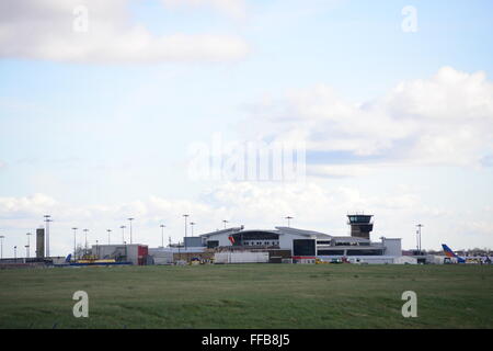 L'aéroport de Leeds Bradford. West Yorkshire, UK. Banque D'Images