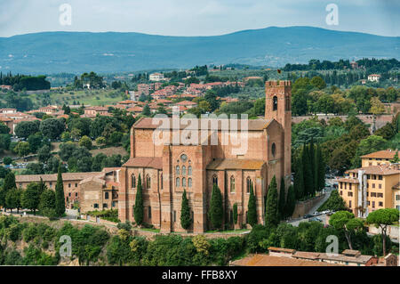 Basilique San Domenico, Sienne, Toscane, Italie Banque D'Images