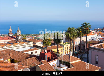 Centre historique, la Plaza del Ayuntamiento, La Orotava, Tenerife, Canaries, Espagne Banque D'Images