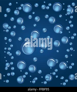 Gouttes d'eau bleu, vector background pour votre conception Illustration de Vecteur