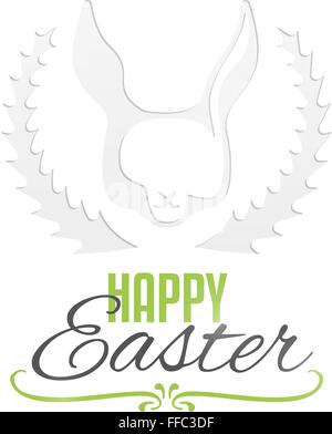 Modèle de carte de Vœux de Pâques minimale Illustration de Vecteur
