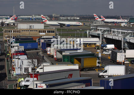 L'aéroport d'HEATHROW TERMINAL DE FRET Banque D'Images