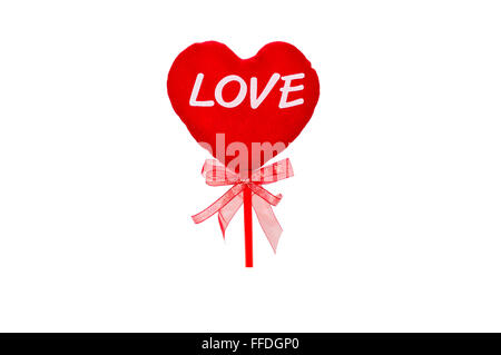 Amour rouge en forme de cœur Banque D'Images