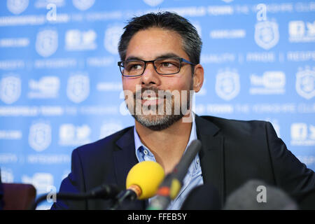 David Wagner est officiellement dévoilé comme nouvel entraîneur-chef Villes Huddersfield lors d'une conférence de presse au centre de formation du club. 9t Banque D'Images