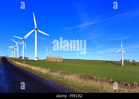 Royd Moor Wind Farm, Penistone près de Barnsley, South Yorkshire, Angleterre, Royaume-Uni. Banque D'Images