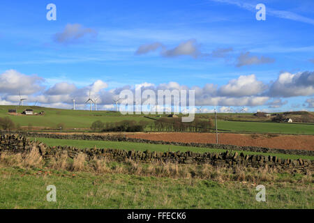 Royd Moor Wind Farm, Penistone près de Barnsley, South Yorkshire, Angleterre, Royaume-Uni. Banque D'Images