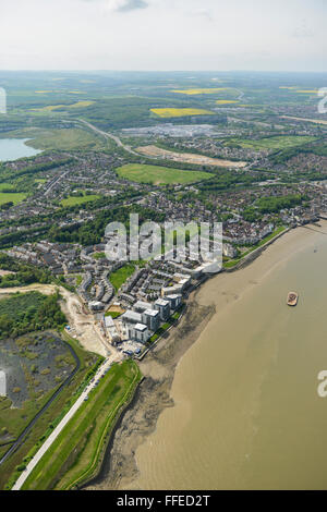 Une vue aérienne de la ville de Kent Greenhithe Banque D'Images