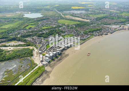 Une vue aérienne de la ville de Kent Greenhithe Banque D'Images