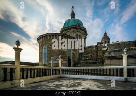 Le dôme de la cathédrale de Manille, dans Intramuros, Manille, Philippines. Banque D'Images