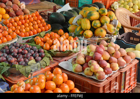 Mumbai, Inde - le 19 octobre 2015 - Les fruits et légumes sur le marché indien à Mumbai Banque D'Images