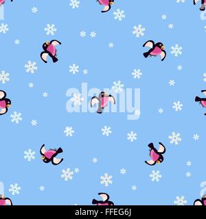 Bullfinches et la neige modèle transparent Illustration de Vecteur