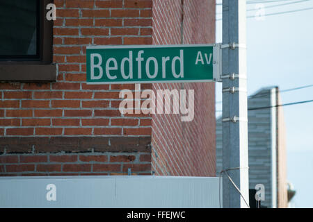 Plaque de rue à Williamsburg (NYC) Banque D'Images