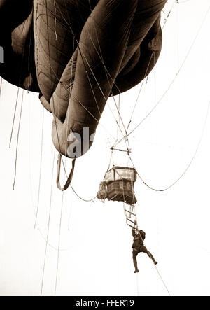 De retour d'un U-boot le scoutisme partie. Observateur naval antenne sortant d'un "ballon dirigeable' type après un tour le scoutisme quelque part sur la côte atlantique. Ca. 1918. Central News Photo Service. Guerre (Dept.) cette impression d'archives est disponible dans les tailles suivantes : 8' x 10' $15.95 w/ LIVRAISON GRATUITE 11' x 14' $23.95 w/ LIVRAISON GRATUITE 16' x 20' $59.95 w/ LIVRAISON GRATUITE 20' x 24' $99.95 w/ LIVRAISON GRATUITE * Le site de l'Américain le filigrane n'apparaît pas sur votre impression. Banque D'Images