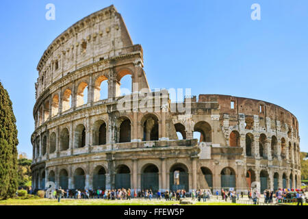 Colisée romain dans une architecture tilt shift la photographie. Rome, Italie Banque D'Images