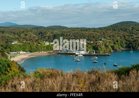 Oban, Half Moon Bay, l'île Stewart, en Nouvelle-Zélande Banque D'Images