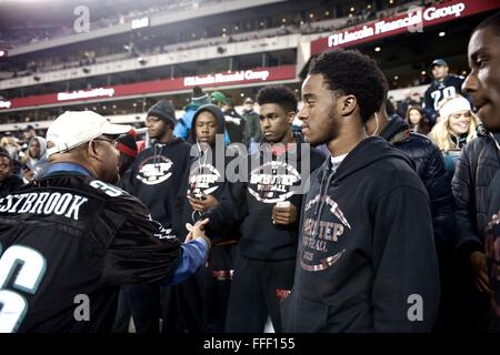 Football et état SH Pop Warner Nat' assister à la NFC East champions Div 26 Déc 2015 vs Redskins Eagles de Philadelphie de jeu Banque D'Images