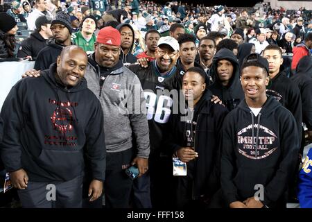 Football et état SH Pop Warner Nat' assister à la NFC East champions Div 26 Déc 2015 vs Redskins Eagles de Philadelphie de jeu Banque D'Images