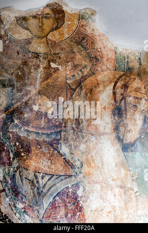 Fresque du 13e siècle, église de Panagia tou Moutoulla, Moutoullas, Chypre Banque D'Images