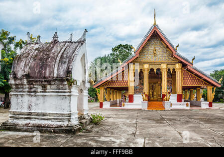 République démocratique populaire du Laos, Luang Prabang, Wat Hosian Voravihane temple bouddhiste Banque D'Images