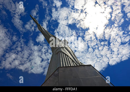 La statue du Christ Rédempteur au sommet du Corcovado, Rio de Janeiro, Brésil Banque D'Images