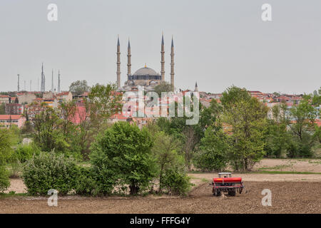 Domaine agricole et mosquée Selimiye, Edirne, la Province d'Edirne, Turquie Banque D'Images